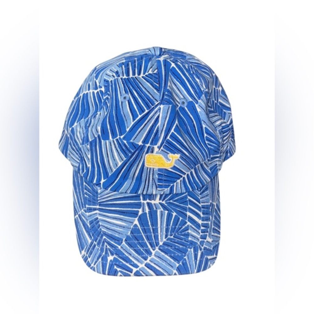 Vineyard Vines Hat Blue Tropical Leaves Print‎ Baseball Cap Adult